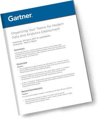 Gartner Report - Organizing Your Teams for Modern Data and Analytics Deployment